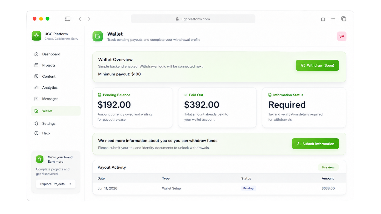 Earn Money and Withdraw