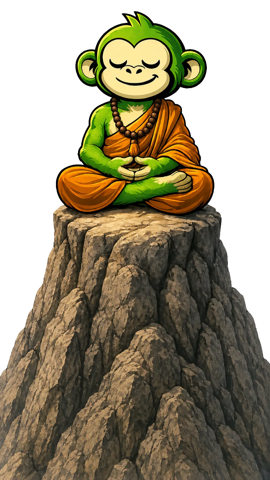 Meditating monkey